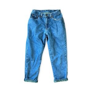 LL Bean Women's Size 4 Denim Jeans Flannel Lined Original Fit Relaxed E-10